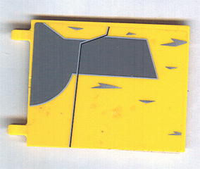 Lego Flag 6 x 5 with Dark Bluish Gray Jedi Starfighter Pattern on Both Sides (Stickers) - Set 7669