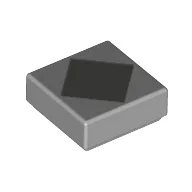 Tile 1 x 1 with Dark Bluish Grey Diamond Print / Light Bluish Gray