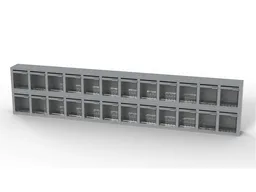 Light Bluish Grey 1x12 minifig modular display [Upper layer]