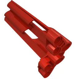 Technic Panel Fairing # 4 Large Long, Large Holes, Side B / Red
