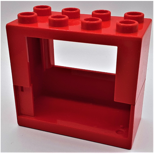 Lego Duplo Door Frame 2 x 4 x 3 for Half Door / Red