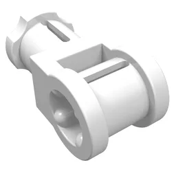 Technic Axle Connector with Axle Hole / White