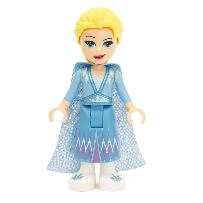 Lego Elsa - Medium Blue Skirt, Glitter Cape