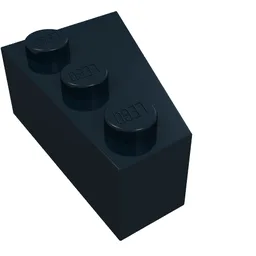 Brick Wedged, Angled 3 x 2 Left / Black
