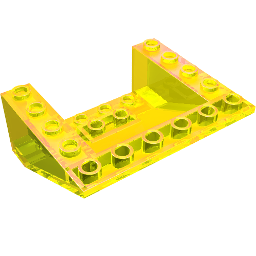 Lego Brick Sloped Inverted 33° 5 x 6 x 2 / Trans-Yellow