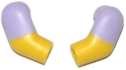 Arm, (Matching Left and Right) Pair with Molded Lavender Short Sleeves Pattern / Yellow