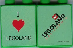 Duplo, Brick 1 x 2 x 2 with I Love LEGOLAND 2006 Pattern (Stickered)