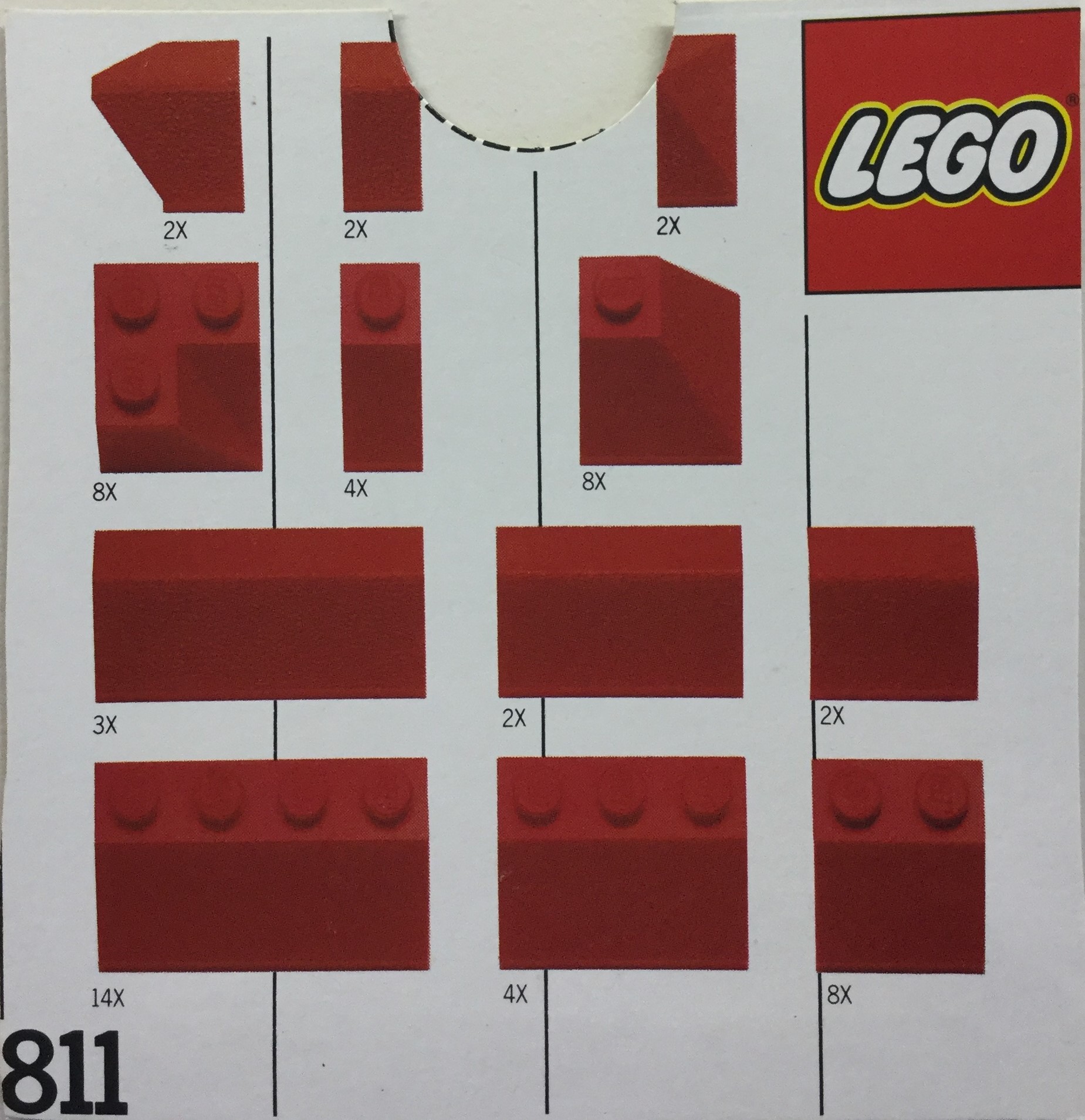 Lego Red Roof Bricks, Steep Pitch
