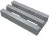 Tile Special 1 x 2 Grille with Bottom Groove / Light Bluish Gray