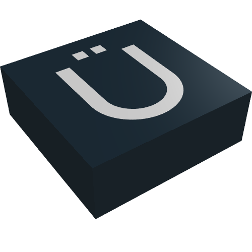Lego Tile 1 x 1 with Letter Ü Print / Black