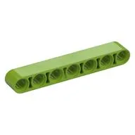 Technic Beam 1 x 7 Thick / Lime
