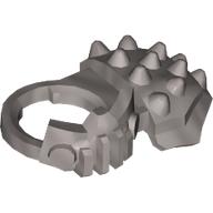 Lego Minifig Neckwear Shoulder Armor, Breathing Mask, Spikes / Flat Silver