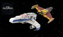 SW New Republic E-Wing vs. Shin Hati’s Starfighter