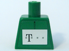 Lego Torso German Telekom Green Pattern (Stickers)