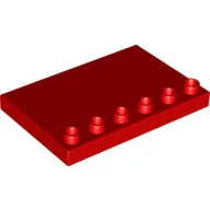 Duplo Plate Special 4 x 6 with Studs on Edge / Red