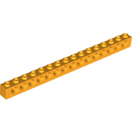 Lego Technic Brick 1 x 16 [15 Pin Holes] / Bright Light Orange