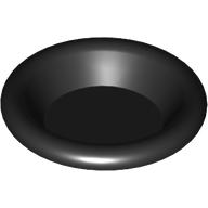 Lego Equipment Dish / Plate / Bowl 3 x 3 [Plain] / Black