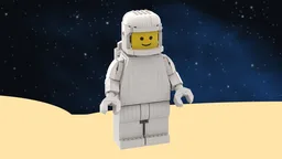 Classic Space: Upscale Spaceman Astronaut Minifigure in WHITE
