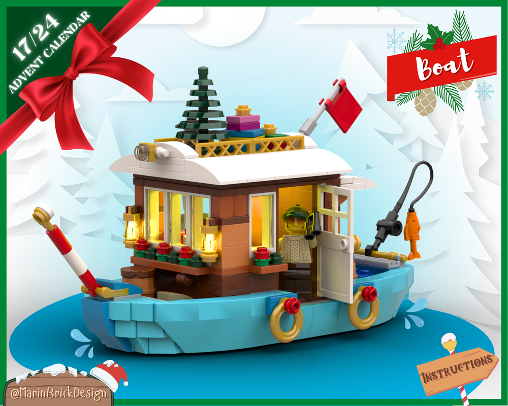 LEGO Christmas Boat MOC Instructions - LEGO Winter Village MOC