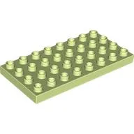 Duplo Plate 4 x 8 / Yellowish Green