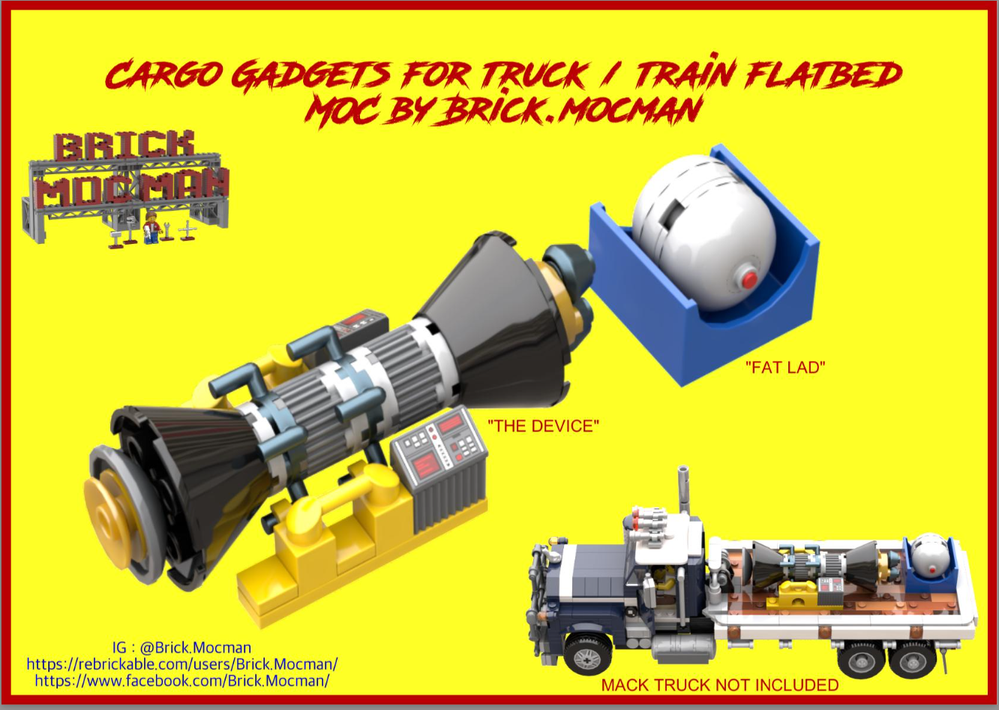 Lego Cargo Gadgets for Truck / Train / Ship Flatbeds (FREE)