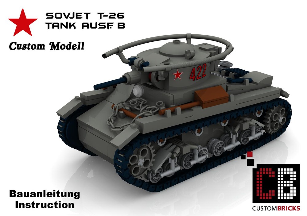 Lego Custom WWII Sovjet T-26 Tank Ausf.B