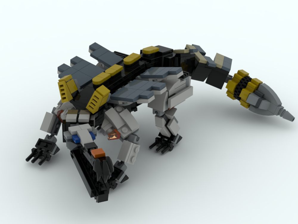 Lego Snapmaw and Apex Snapmaw from Horizon Forbidden West