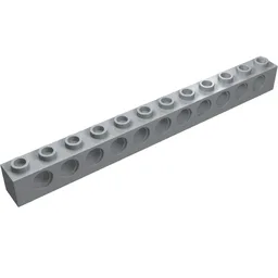 Technic Brick 1 x 12 [11 Pin Holes] / Light Bluish Gray