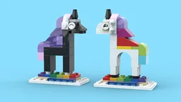 11016 Black and white unicorns