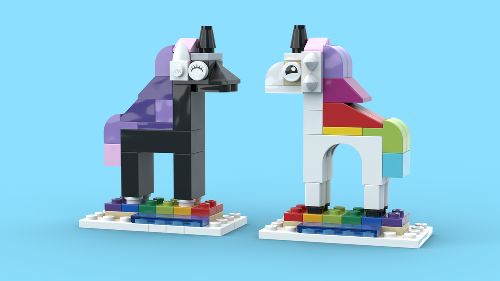 Lego 11016 Black and white unicorns
