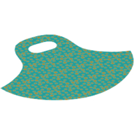 Lego Hipwear Skirt, Short and Flared, Large Hole, Gold Speckles Print / Dark Turquoise