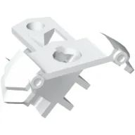Minifig Neckwear Armor Double Shoulder Pad with Scabbard for 2 Katanas / White