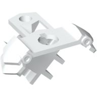 Lego Minifig Neckwear Armor Double Shoulder Pad with Scabbard for 2 Katanas / White