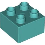Duplo Brick 2 x 2 / Light Turquoise