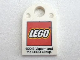 Tile Special 3 x 2 with Hole and Lego Logo Small and '©2013 Viacom and the LEGO Group.' Print