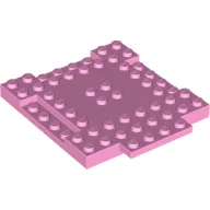 Plate Special 8 x 9 x 2/3 with 1 x 4 Recessed / Bright Pink