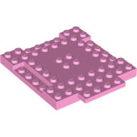 Lego Plate Special 8 x 9 x 2/3 with 1 x 4 Recessed / Bright Pink