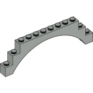 Brick Arch 1 x 12 x 3 / Light Gray