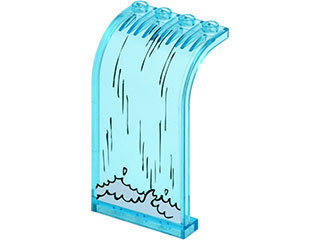 Lego Panel 3 x 4 x 6 Curved Top with Waterfall Pattern (Sticker) - Set 7627