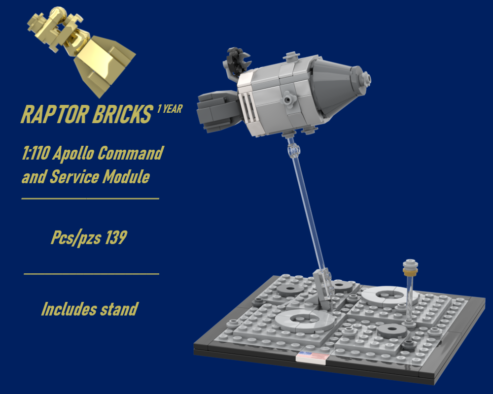Lego 1:110 Scale Apollo Service and Command Module (CSM)