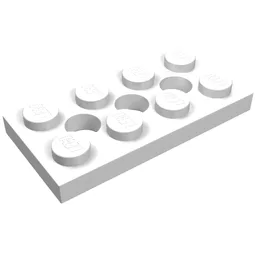 Technic Plate 2 x 4 [3 Holes] / White