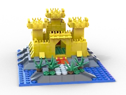 Yellow castle in the water