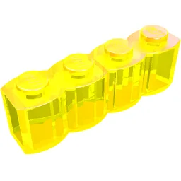 Brick Special 1 x 4 Palisade [aka Log] / Trans-Neon Green