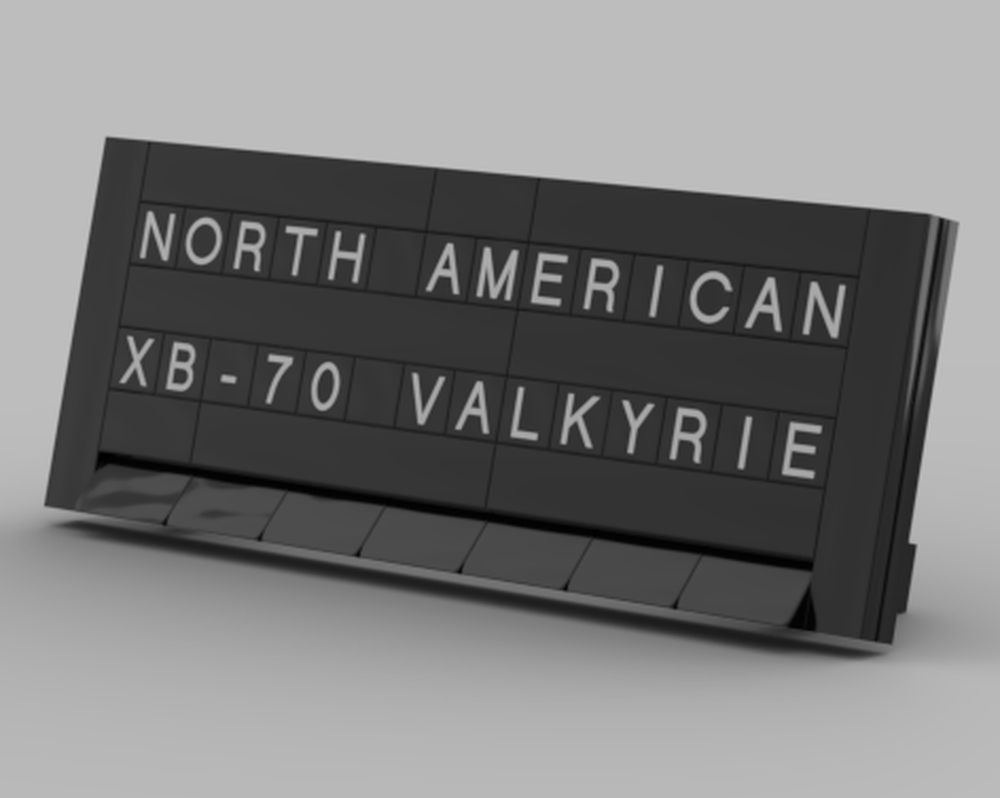 Lego Nameplate for the North American XB-70 Valkyrie model