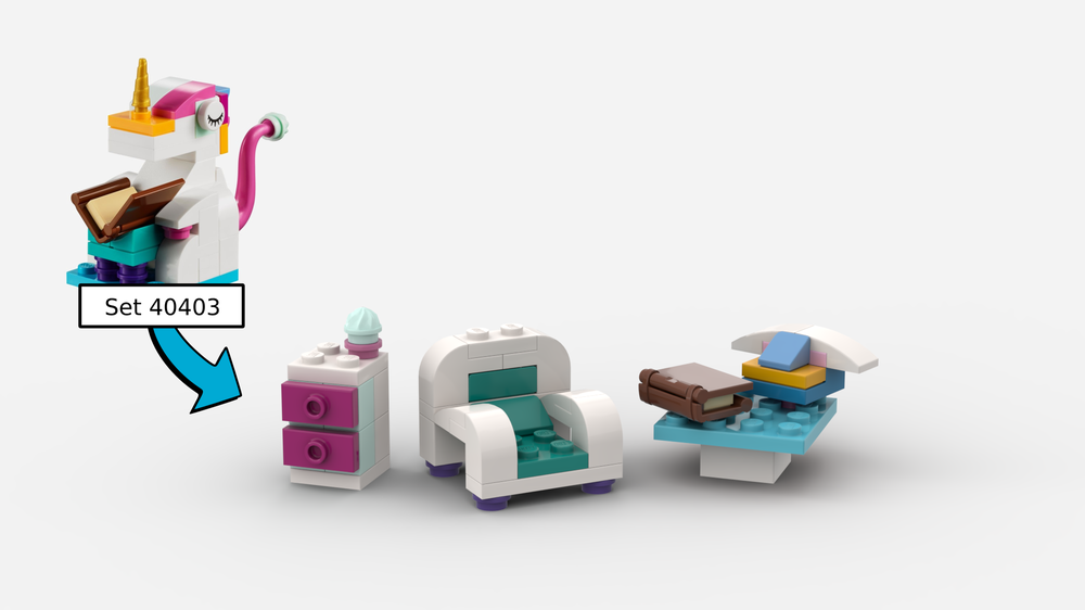 Lego Living Room from Literacy Day Unicorn
