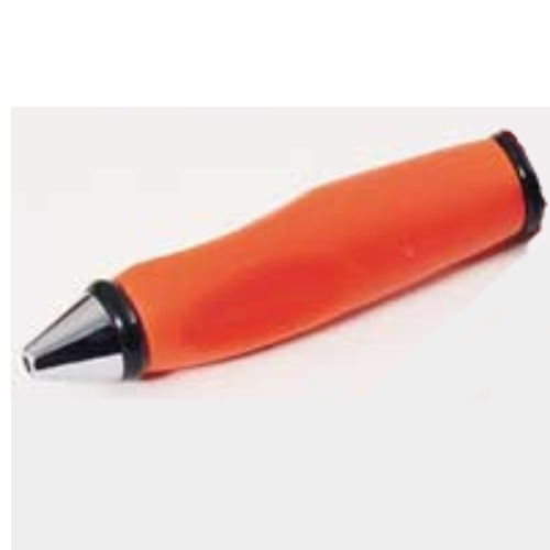 Lego Pen Body, with Chrome Tip, Black Ends / Orange