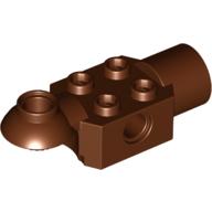 Lego Technic Brick Special 2 x 2 with Pin Hole, Rotation Joint Ball Half [Horizontal Top], Rotation Joint Socket / Reddish Brown