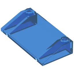 Brick Sloped 33° 3 x 6 / Trans-Dark Blue