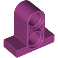 Technic Pin Connector Plate 1 x 2 x 1 2/3 [Two Holes On Top] / Magenta