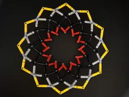 Hoberman linkages flower